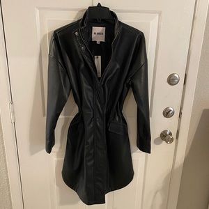NWT BB Dakota Faux Leather trench coat. Size small